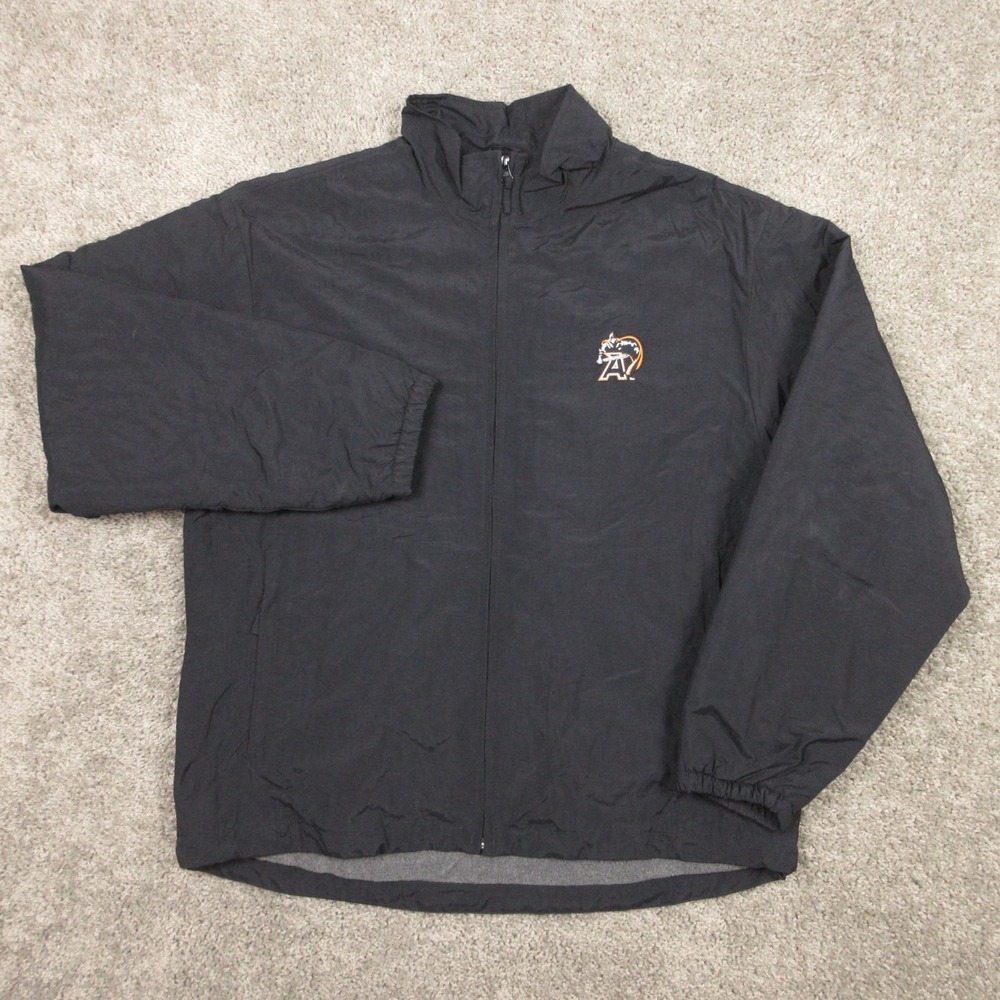 Army Black Knights Jacket Mens Medium Black‎ Weatherproof Fleece Windbreaker EUC